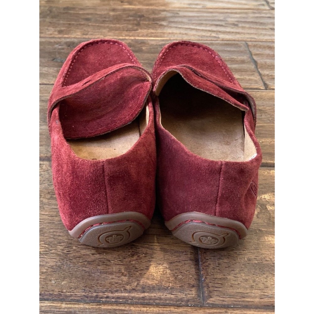 Born Melinda Women’s Loafers Red Suede Comfort Slip-On Shoes sz 9 - Picture 5 of 8